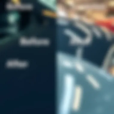 Comparison of a scratched and uns scratched vehicle